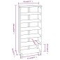 vidaXL CD-Schrank HAMAR Hellgrau 45x18x100 cm Massivholz Kiefer vidaXL CD-Schrank HAMAR Hellgrau 45x18x100 cm Massivholz Kiefer