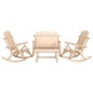 vidaXL 4-tlg. Garten-Lounge-Set Massivholz Fichte vidaXL 4-tlg. Garten-Lounge-Set Massivholz Fichte