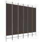 vidaXL 6-tlg. Paravent Braun 200x220 cm Stoff vidaXL 6-tlg. Paravent Braun 200x220 cm Stoff