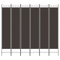vidaXL 6-tlg. Paravent Braun 200x220 cm Stoff vidaXL 6-tlg. Paravent Braun 200x220 cm Stoff