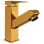 vidaXL Waschbeckenarmatur mit Herausziehbarer Brause Golden 157x172 mm vidaXL Waschbeckenarmatur mit Herausziehbarer Brause Golden 157x172 mm