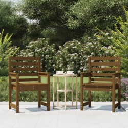 vidaXL Gartenstühle 2 Stk. Honigbraun 60x48x91 cm Massivholz Kiefer
