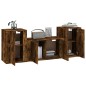 vidaXL 3-tlg. TV-Schrank-Set Räuchereiche Holzwerkstoff vidaXL 3-tlg. TV-Schrank-Set Räuchereiche Holzwerkstoff