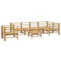 vidaXL 7-tlg. Garten-Lounge-Set mit Hellgrauen Kissen Bambus vidaXL 7-tlg. Garten-Lounge-Set mit Hellgrauen Kissen Bambus