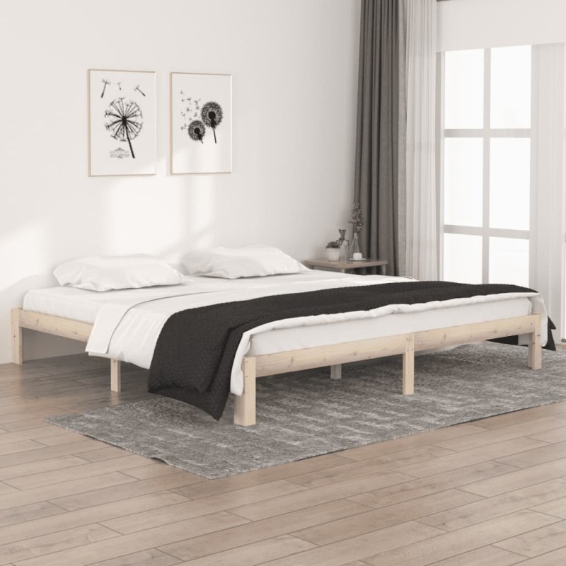 vidaXL Massivholzbett Kiefer 200x200 cm vidaXL Massivholzbett Kiefer 200x200 cm
