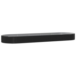 vidaXL Hochbeet Pulverbeschichteter Stahl 450x140x36 cm Anthrazit