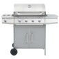 Gasgrill 4+1 Brenner Silbern Edelstahl Gasgrill 4+1 Brenner Silbern Edelstahl