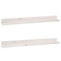 vidaXL Wandregale 2 Stk. Weiß 110x11x9 cm Massivholz Kiefer vidaXL Wandregale 2 Stk. Weiß 110x11x9 cm Massivholz Kiefer