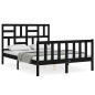 vidaXL Massivholzbett mit Kopfteil Schwarz 120x200 cm vidaXL Massivholzbett mit Kopfteil Schwarz 120x200 cm