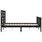 vidaXL Massivholzbett mit Kopfteil Schwarz 120x200 cm vidaXL Massivholzbett mit Kopfteil Schwarz 120x200 cm