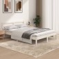 vidaXL Massivholzbett Kiefer 135x190 cm Weiß vidaXL Massivholzbett Kiefer 135x190 cm Weiß