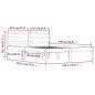 vidaXL Massivholzbett Kiefer 135x190 cm Weiß vidaXL Massivholzbett Kiefer 135x190 cm Weiß