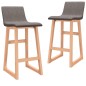 Barhocker 2 Stk. Hellgrau Stoff Barhocker 2 Stk. Hellgrau Stoff