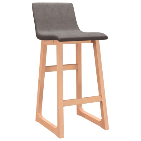 Barhocker 2 Stk. Hellgrau Stoff