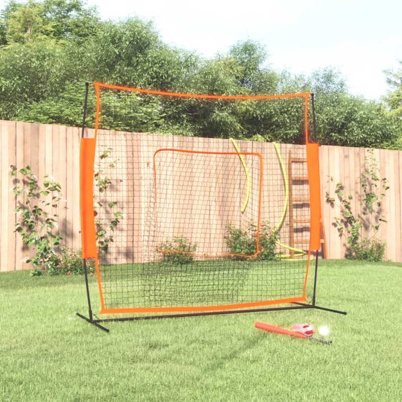 vidaXL Baseball-Netz Tragbar Rot Schwarz 219x107x212cm Stahl Polyester vidaXL Baseball-Netz Tragbar Rot Schwarz 219x107x212cm Stahl Polyester
