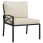vidaXL 7-tlg. Garten-Lounge-Set mit Sandfarbigen Kissen Stahl vidaXL 7-tlg. Garten-Lounge-Set mit Sandfarbigen Kissen Stahl