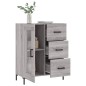 vidaXL Sideboard Grau Sonoma 69,5x34x90 cm Holzwerkstoff vidaXL Sideboard Grau Sonoma 69,5x34x90 cm Holzwerkstoff
