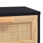 vidaXL Konsolentisch Schwarz 80x30x75cm Massivholz Kiefer Natur-Rattan vidaXL Konsolentisch Schwarz 80x30x75cm Massivholz Kiefer Natur-Rattan