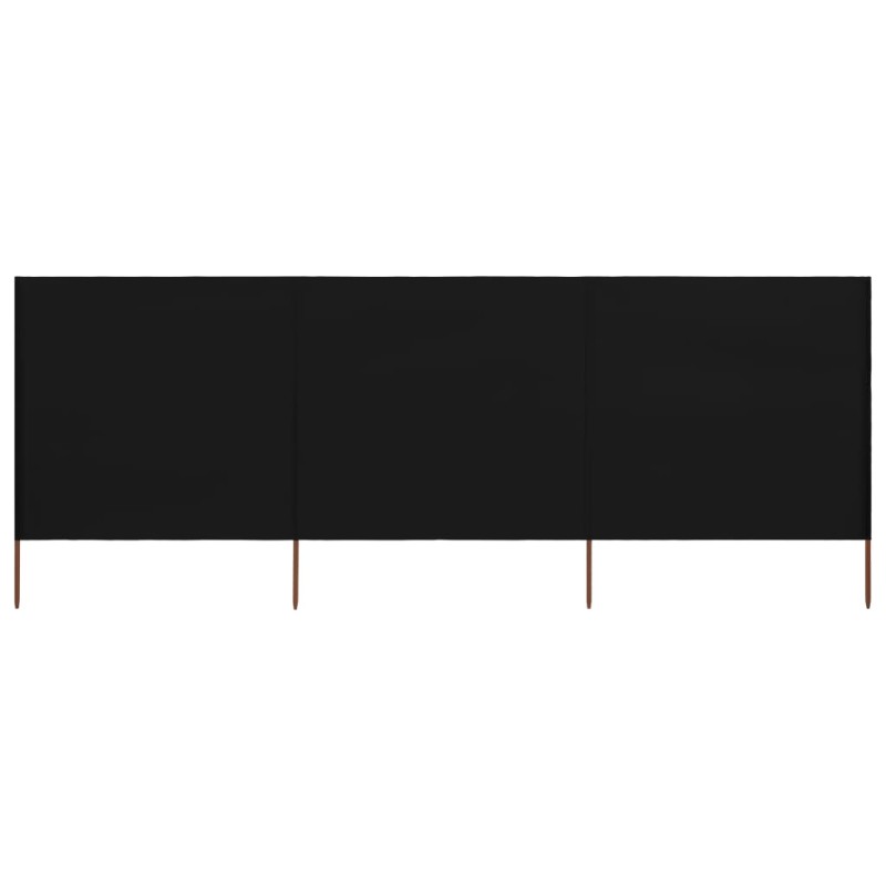 vidaXL 3-teiliges Windschutzgewebe 400 x 80 cm Schwarz vidaXL 3-teiliges Windschutzgewebe 400 x 80 cm Schwarz