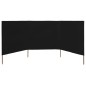 vidaXL 3-teiliges Windschutzgewebe 400 x 80 cm Schwarz vidaXL 3-teiliges Windschutzgewebe 400 x 80 cm Schwarz