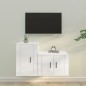 vidaXL 2-tlg. TV-Schrank-Set Weiß Holzwerkstoff vidaXL 2-tlg. TV-Schrank-Set Weiß Holzwerkstoff