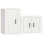 vidaXL 2-tlg. TV-Schrank-Set Weiß Holzwerkstoff vidaXL 2-tlg. TV-Schrank-Set Weiß Holzwerkstoff
