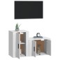 vidaXL 2-tlg. TV-Schrank-Set Weiß Holzwerkstoff vidaXL 2-tlg. TV-Schrank-Set Weiß Holzwerkstoff