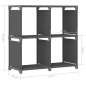 vidaXL Würfel-Regal 4 Fächer Grau 69x30x72,5 cm Stoff vidaXL Würfel-Regal 4 Fächer Grau 69x30x72,5 cm Stoff