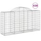 vidaXL Gabionen mit Hochbogen 30 Stk 200x50x100/120cm Verzinktes Eisen vidaXL Gabionen mit Hochbogen 30 Stk 200x50x100/120cm Verzinktes Eisen