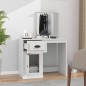 vidaXL Schminktisch mit Spiegel Weiß 90x50x132,5 cm Holzwerkstoff vidaXL Schminktisch mit Spiegel Weiß 90x50x132,5 cm Holzwerkstoff