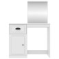 vidaXL Schminktisch mit Spiegel Weiß 90x50x132,5 cm Holzwerkstoff vidaXL Schminktisch mit Spiegel Weiß 90x50x132,5 cm Holzwerkstoff