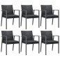 vidaXL 7-tlg. Garten-Essgruppe mit Kissen Poly Rattan und Stahl vidaXL 7-tlg. Garten-Essgruppe mit Kissen Poly Rattan und Stahl