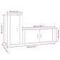 vidaXL 2-tlg. TV-Schrank-Set Sonoma-Eiche Holzwerkstoff vidaXL 2-tlg. TV-Schrank-Set Sonoma-Eiche Holzwerkstoff