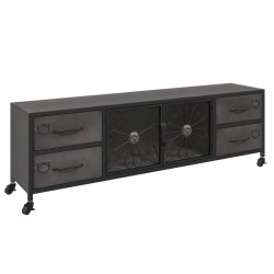vidaXL TV-Schrank Silbern 110x30x40 cm Eisen