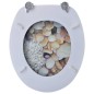vidaXL Toilettensitze mit Deckel 2 Stk. MDF Kieselsteine vidaXL Toilettensitze mit Deckel 2 Stk. MDF Kieselsteine