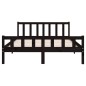 vidaXL Massivholzbett Schwarz 150x200 cm vidaXL Massivholzbett Schwarz 150x200 cm
