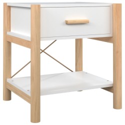 vidaXL Nachttisch Weiß 42x38x45 cm Holzwerkstoff