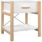 vidaXL Nachttisch Weiß 42x38x45 cm Holzwerkstoff vidaXL Nachttisch Weiß 42x38x45 cm Holzwerkstoff
