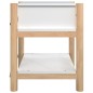 vidaXL Nachttisch Weiß 42x38x45 cm Holzwerkstoff vidaXL Nachttisch Weiß 42x38x45 cm Holzwerkstoff