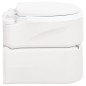 vidaXL Camping-Einbautoilette Weiß 24+17 L HDPE & PP vidaXL Camping-Einbautoilette Weiß 24+17 L HDPE & PP