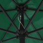 vidaXL Sonnenschirm mit LED-Leuchten & Aluminium-Mast 270 cm Grün vidaXL Sonnenschirm mit LED-Leuchten & Aluminium-Mast 270 cm Grün