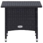 2-tlg. Garten-Lounge-Set mit Kissen Poly Rattan Schwarz 2-tlg. Garten-Lounge-Set mit Kissen Poly Rattan Schwarz