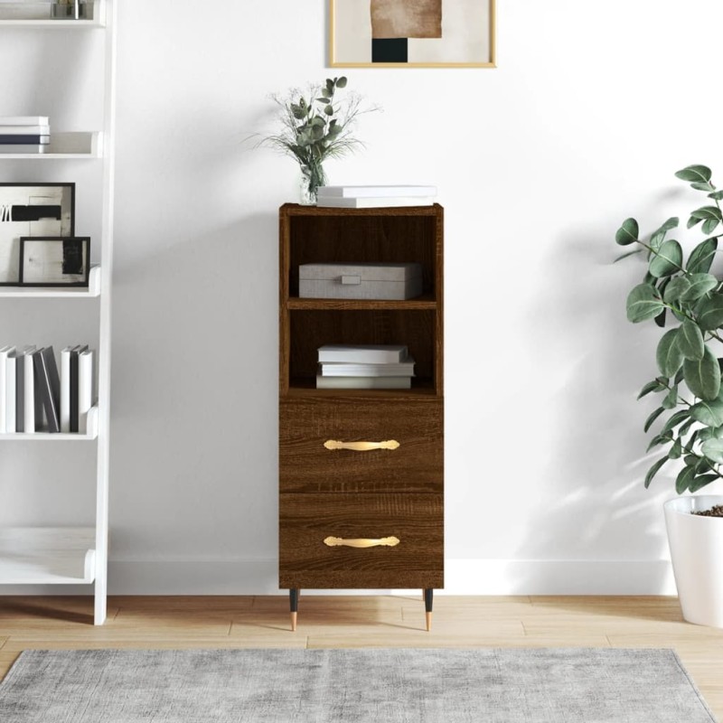 vidaXL Sideboard Braun Eichen-Optik 34,5x34x90 cm Holzwerkstoff vidaXL Sideboard Braun Eichen-Optik 34,5x34x90 cm Holzwerkstoff