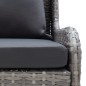Garten-Ecksofas 2 Stk. Poly Rattan Grau Garten-Ecksofas 2 Stk. Poly Rattan Grau