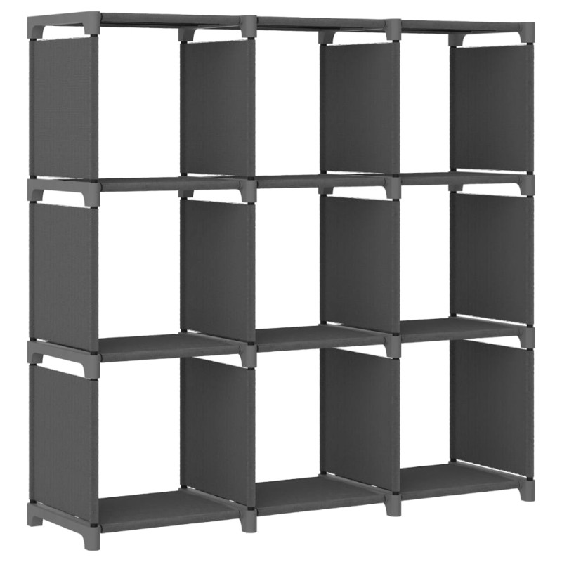 vidaXL Würfel-Regal 9 Fächer Grau 103x30x107,5 cm Stoff vidaXL Würfel-Regal 9 Fächer Grau 103x30x107,5 cm Stoff