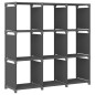 vidaXL Würfel-Regal 9 Fächer Grau 103x30x107,5 cm Stoff vidaXL Würfel-Regal 9 Fächer Grau 103x30x107,5 cm Stoff