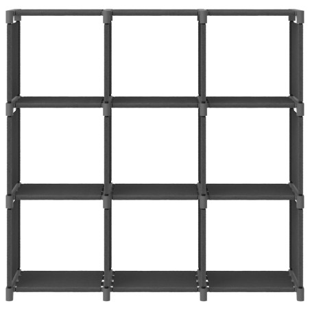 vidaXL Würfel-Regal 9 Fächer Grau 103x30x107,5 cm Stoff 