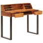 vidaXL Schreibtisch 110 x 50 x 94 cm Massivholz und Stahl vidaXL Schreibtisch 110 x 50 x 94 cm Massivholz und Stahl