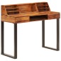 vidaXL Schreibtisch 110 x 50 x 94 cm Massivholz und Stahl vidaXL Schreibtisch 110 x 50 x 94 cm Massivholz und Stahl