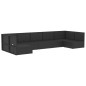 vidaXL 7-tlg. Garten-Lounge-Set mit Kissen Schwarz Poly Rattan vidaXL 7-tlg. Garten-Lounge-Set mit Kissen Schwarz Poly Rattan